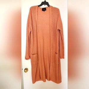 Mauve (Blush) Corded Sweater with pockets Sz 2X